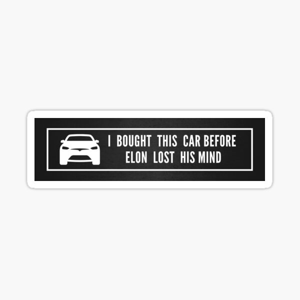 Tesla Car' Sticker