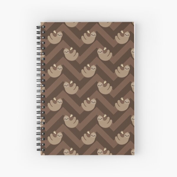 Sloths and chevrons Spiral Notebook