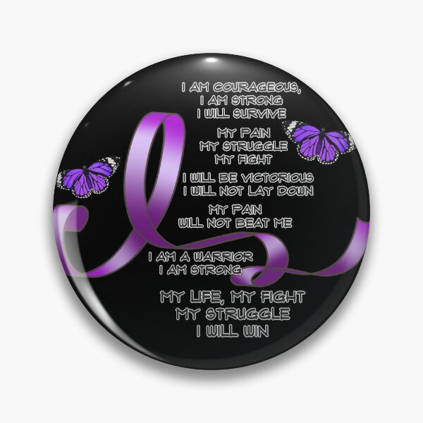 Item preview, My Struggle Purple Ribbon Poem with Butterflies designed and sold by Alondra.