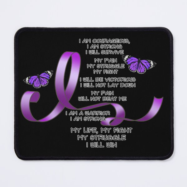 Item preview, My Struggle Purple Ribbon Poem with Butterflies designed and sold by Alondra.