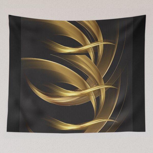 Item preview, black gold wave designed and sold by GorLorLar.