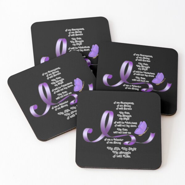 Item preview, My Struggle Purple Ribbon Poem with Butterflies designed and sold by Alondra.