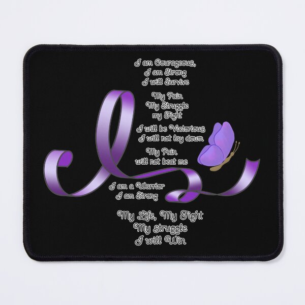 Item preview, My Struggle Purple Ribbon Poem with Butterflies designed and sold by Alondra.