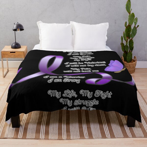 Item preview, My Struggle Purple Ribbon Poem with Butterflies designed and sold by Alondra.