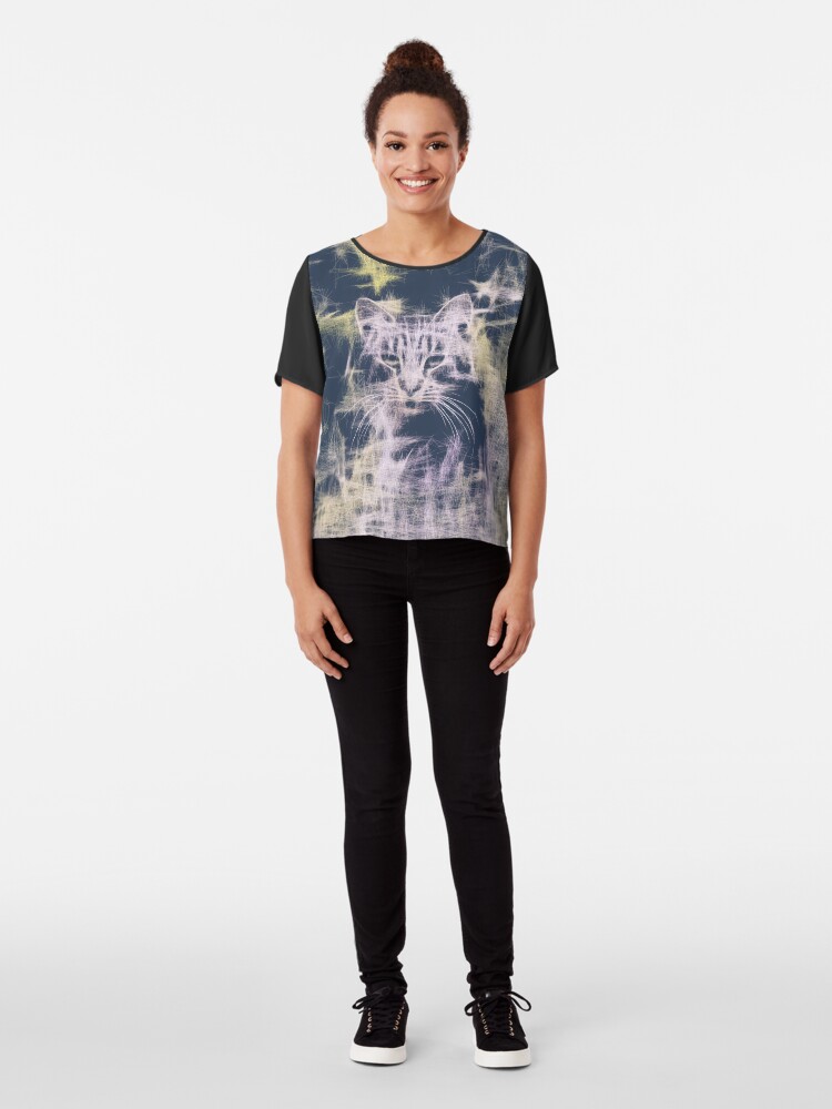 Alternate view of Linify Cat Chiffon Top