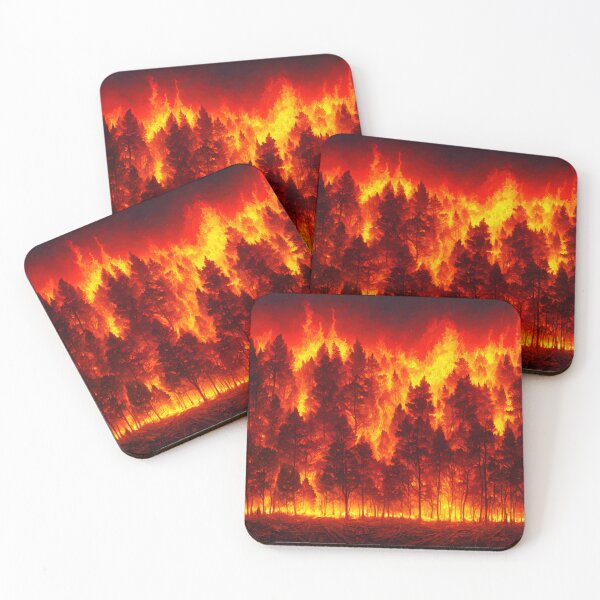 Item preview, Forest covered in flames designed and sold by David-Howells.