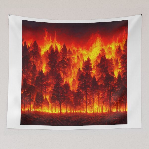 Item preview, Forest covered in flames designed and sold by David-Howells.