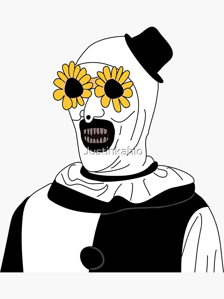 Art The Clown Terrifier Sticker For Sale By Justinkahlo Redbubble