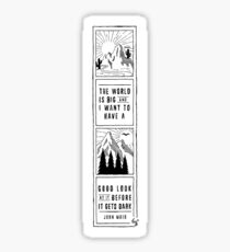 John Muir Quote Polaroid Sticker