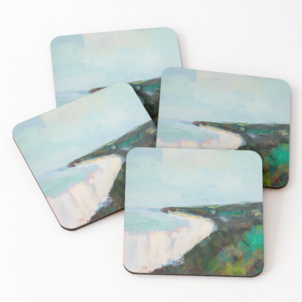 Item preview, Cool Ocean Vista - Abstract Art Painting - Blue, Green and Cream designed and sold by Inomaly Art.
