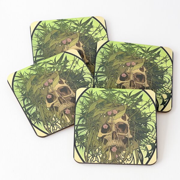 Item preview, Weed After Death 3 56 - Stoner Skull Art designed and sold by Benito Del Ray.