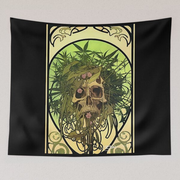 Item preview, Weed After Death 3 56 - Stoner Skull Art designed and sold by Benito Del Ray.