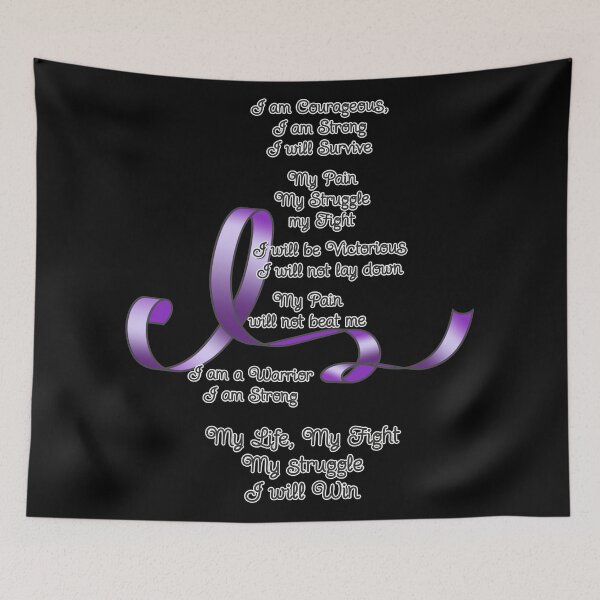 Item preview, Purple Ribbon with Encouraging Poem designed and sold by Alondra.