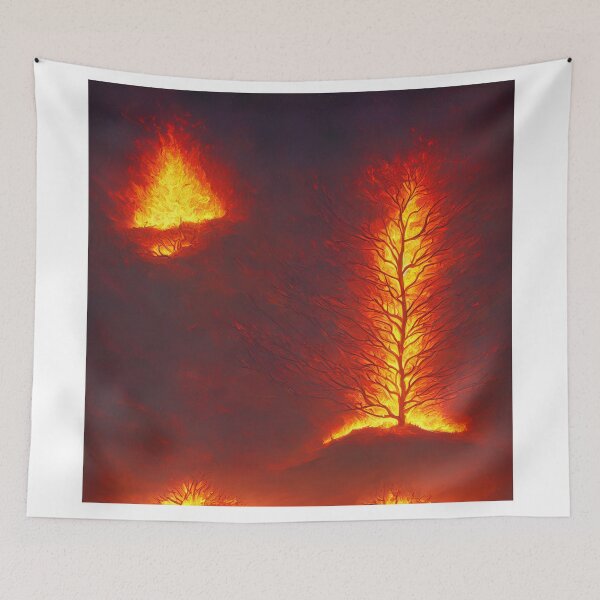Item preview, trees covered in flames designed and sold by David-Howells.