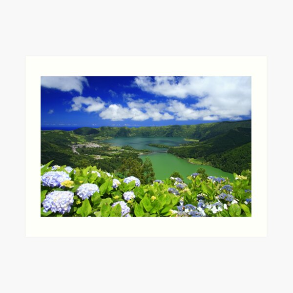 Sete Cidades crater, Azores Art Print