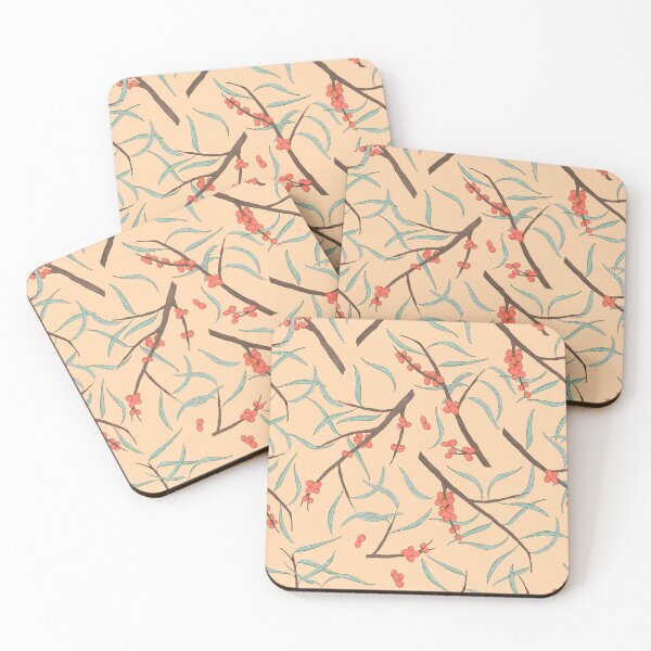Item preview, Botanical pattern - Branches with red berries #2 designed and sold by Origillus.