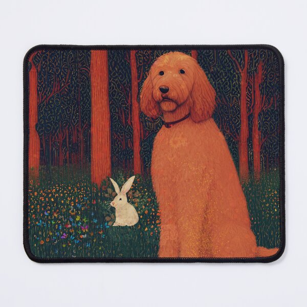 Item preview, A Bunny and a Goldendoodle Walk Into a Forest designed and sold by Lisa Marie Mercer.