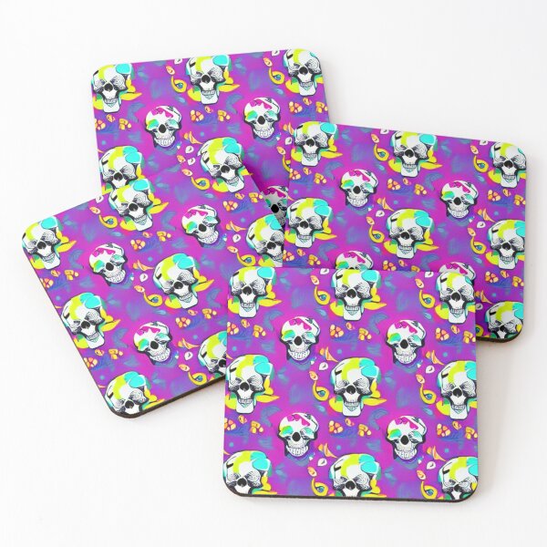 Item preview, Colorful Imperfect Skull Pattern designed and sold by pinkpapercup.