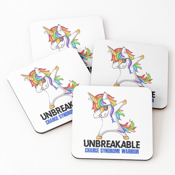 Item preview, Charge Syndrome Awareness - Unicorn Charge Syndrome Warrior Ribbon UNBREAKABLE designed and sold by Fernandezf.