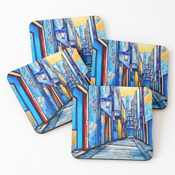 Item preview, Blue Tokyo Alleys Art designed and sold by viewgraphics.