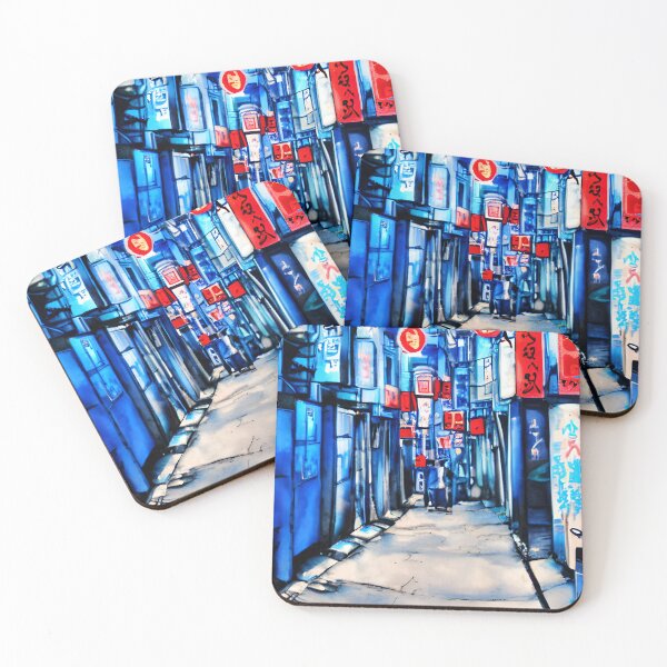 Item preview, Blue Tokyo Alleys Art designed and sold by viewgraphics.