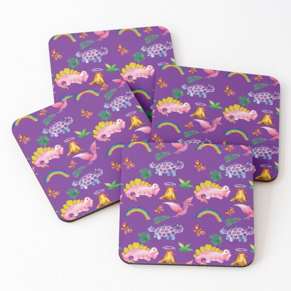 Item preview, Dinosaurs with rainbows, butterflies and volcanoes designed and sold by Elnica.