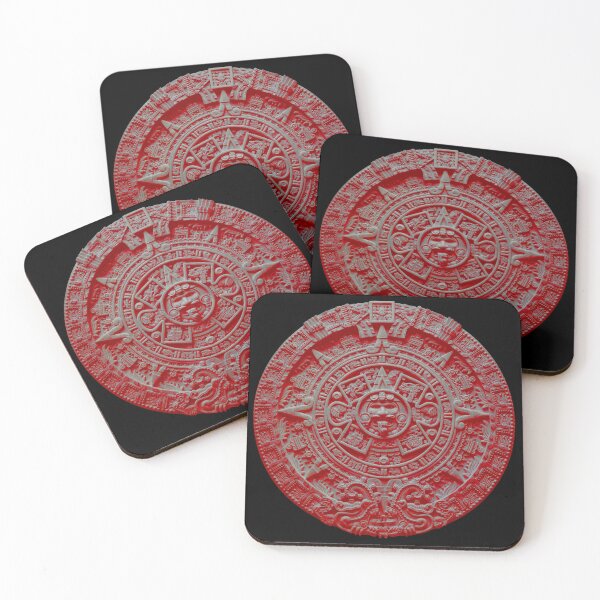 Item preview, Aztec Calendar #2 - grey with red designed and sold by DaveDanchuk.