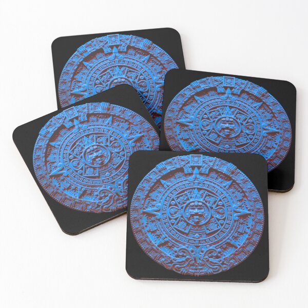 Item preview, Aztec Calendar #3 - blue with red designed and sold by DaveDanchuk.