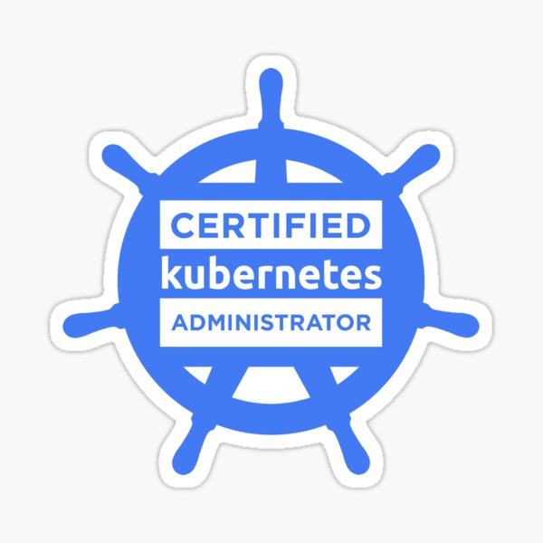 Item preview, kubernetes certified administrator devops sticker designed and sold by developerfriday.