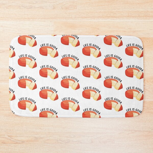 Item preview, Life Is Gouda - Funny Cheese Pun designed and sold by TheButtonCrew.