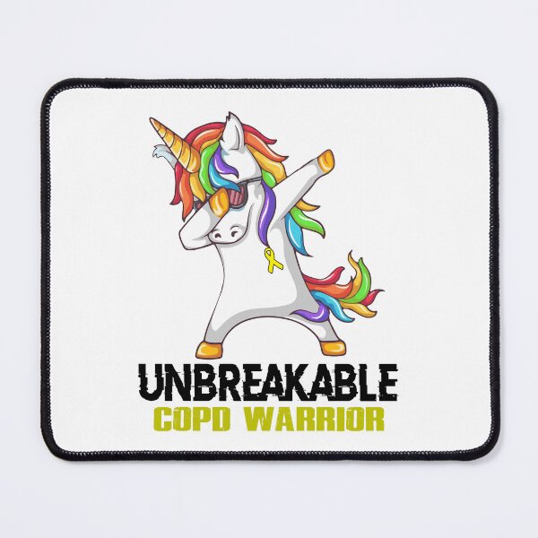 Item preview, COPD Awareness - Unicorn COPD Warrior Ribbon UNBREAKABLE designed and sold by Fernandezf.
