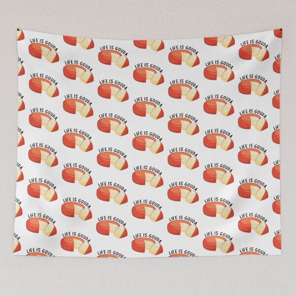 Item preview, Life Is Gouda - Funny Cheese Pun designed and sold by TheButtonCrew.