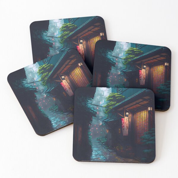 Item preview, Rainy Kyoto Alleyway | Kyoto City | Kyoto Rain | Kyoto Neon | Kyoto Cyberpunk designed and sold by CosmicLoots.