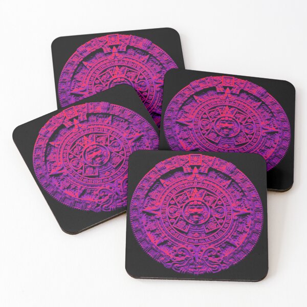 Item preview, Aztec Calendar #5 - pink and purple designed and sold by DaveDanchuk.