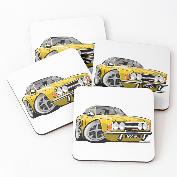 Item preview, Ford Cortina 2000 GXL caricature yellow designed and sold by car2oonz.
