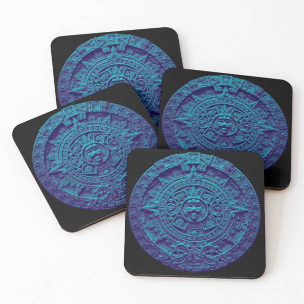 Item preview, Aztec Calendar #7 - dark blue designed and sold by DaveDanchuk.