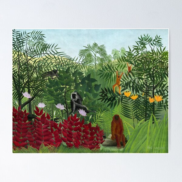 Item preview, Henri Rousseau Tropical Forest with Monkeys  designed and sold by TeeARTHY.
