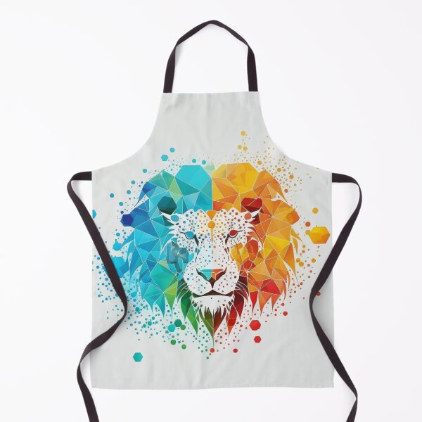 Item preview, Multicolored Technology Inspired Lion Head designed and sold by Galviato.