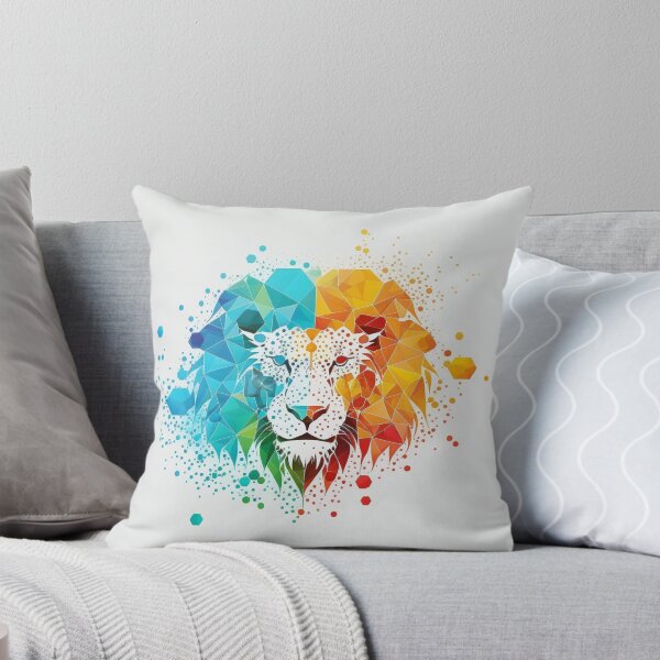 Item preview, Multicolored Technology Inspired Lion Head designed and sold by Galviato.