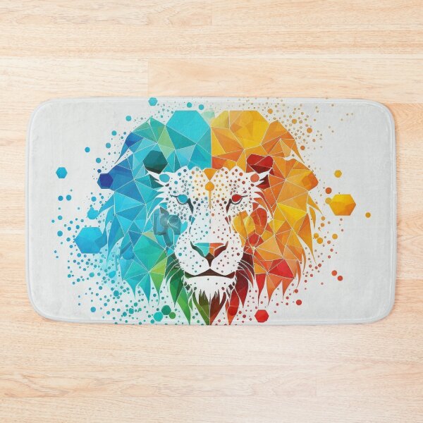 Item preview, Multicolored Technology Inspired Lion Head designed and sold by Galviato.