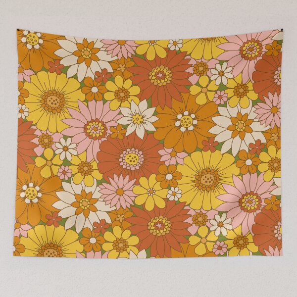 Item preview, 60s Retro Daisy Floral designed and sold by latheandquill.