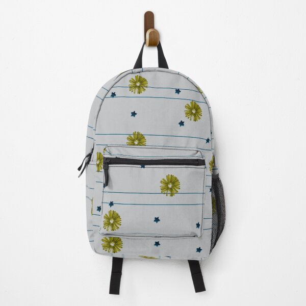 Item preview, Aster Hollow (floral stripes) - GOLD AND BLUE designed and sold by archaDIAlidia.