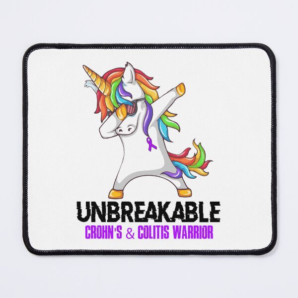 Item preview, Crohn's & Colitis Awareness - Unicorn Crohn's & Colitis Warrior Ribbon UNBREAKABLE designed and sold by Fernandezf.