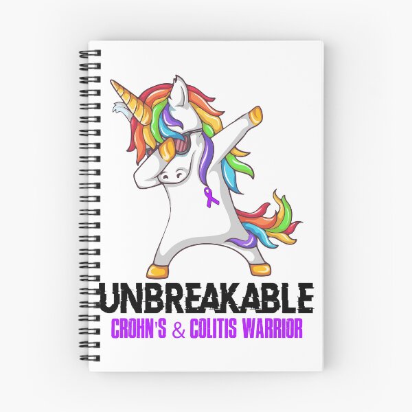 Item preview, Crohn's & Colitis Awareness - Unicorn Crohn's & Colitis Warrior Ribbon UNBREAKABLE designed and sold by Fernandezf.