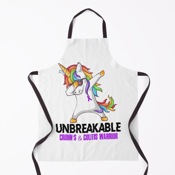Item preview, Crohn's & Colitis Awareness - Unicorn Crohn's & Colitis Warrior Ribbon UNBREAKABLE designed and sold by Fernandezf.