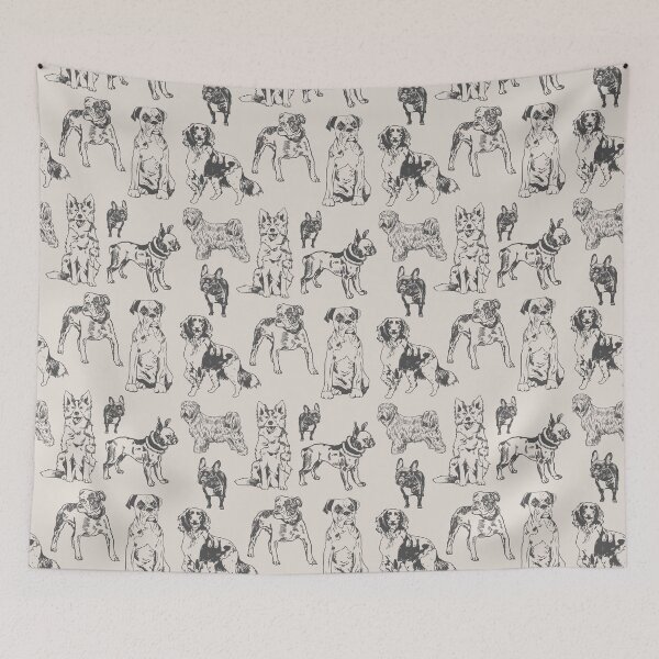 Item preview, Cute Dog Hand Drawn Pattern  designed and sold by enbrata.