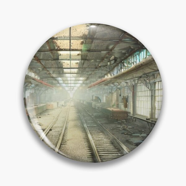 Item preview, Deserted rail train track art designed and sold by Metaverse8.