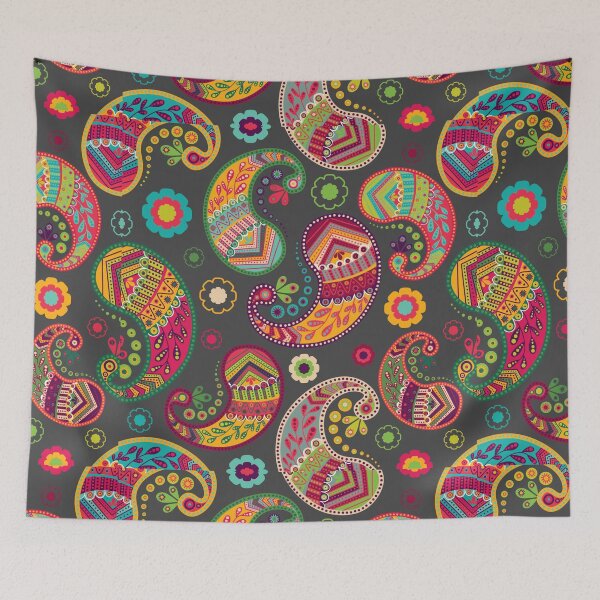Item preview, multicolored paisley designed and sold by obinsuma.
