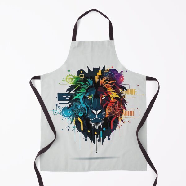 Item preview, Multicolored Computerized-Style Lion Head #3 designed and sold by Galviato.