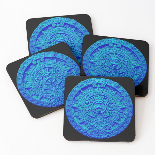 Item preview, Aztec Calendar #13 - light blue designed and sold by DaveDanchuk.